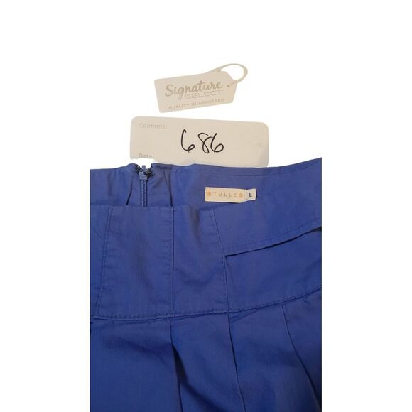 NWT Tulle A-Line Pleated Purple Skirt Large 100% Cotton Classic Designer Boho‎ - Picture 14 of 16